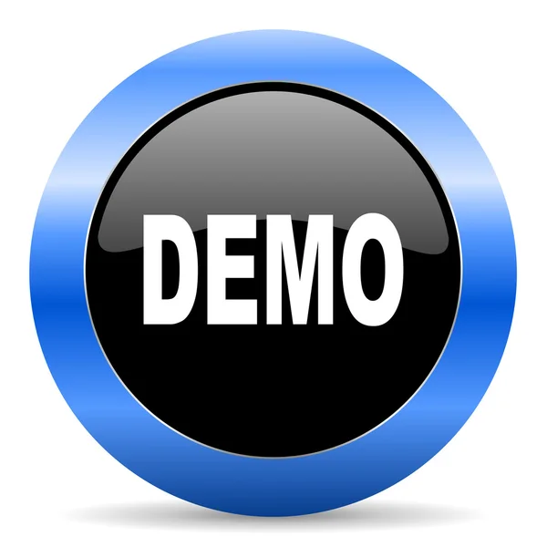 Demo blue glossy icon — Stock Photo, Image
