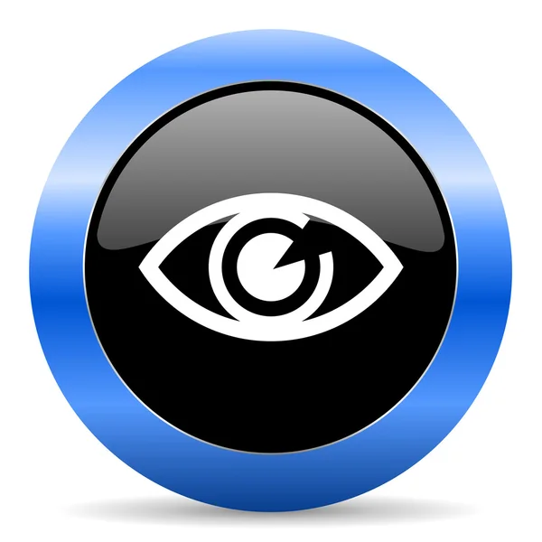 Augenblaues Hochglanz-Symbol — Stockfoto