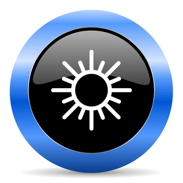 Sun blue glossy icon — Stock Photo, Image