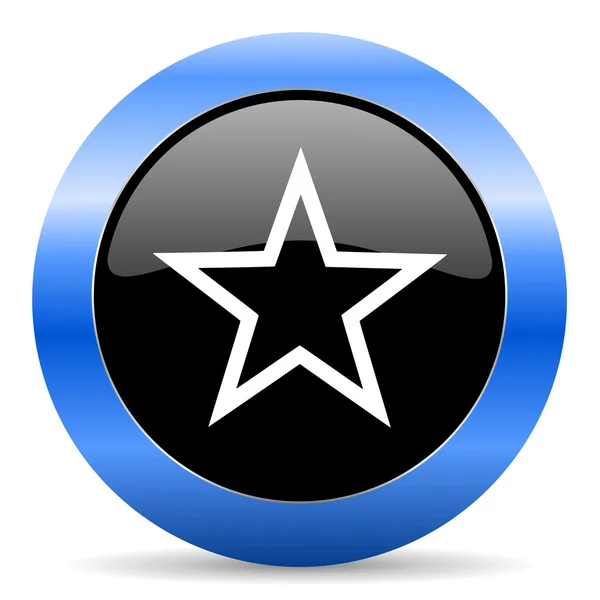 Star blue glossy icon — Stock Photo, Image