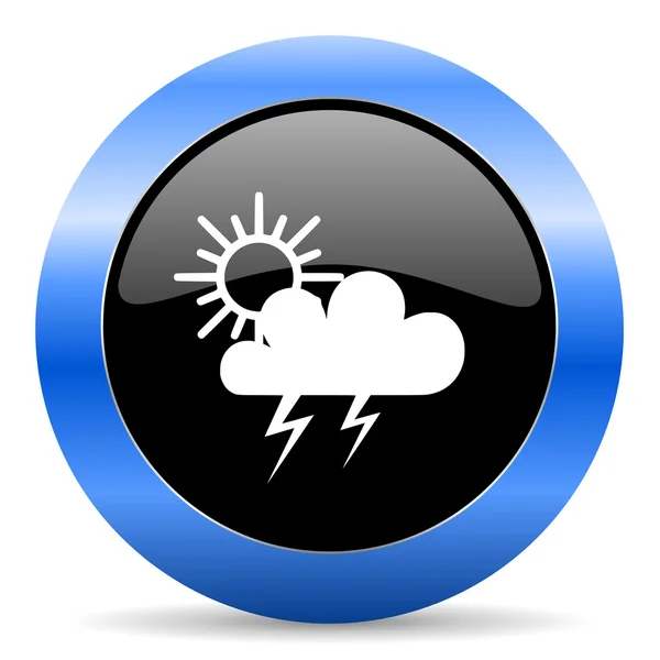 Storm blue glossy icon — Stock Photo, Image