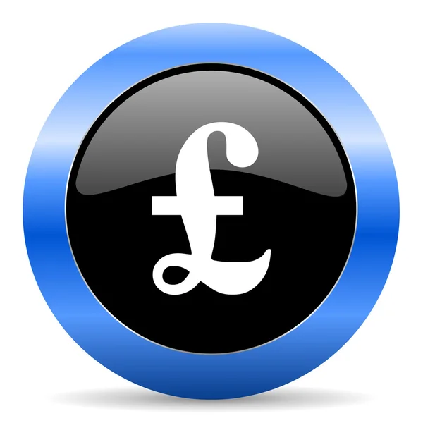 Pound blue glossy icon — Stock Photo, Image