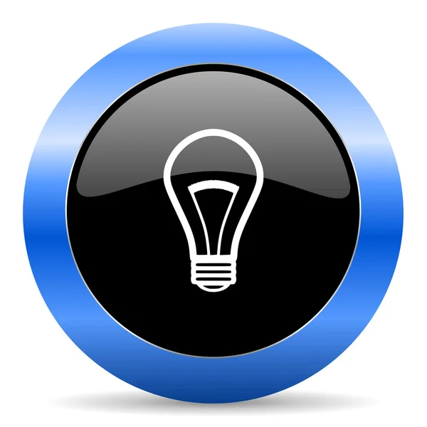 Glödlampa blå blanka ikonen — Stockfoto