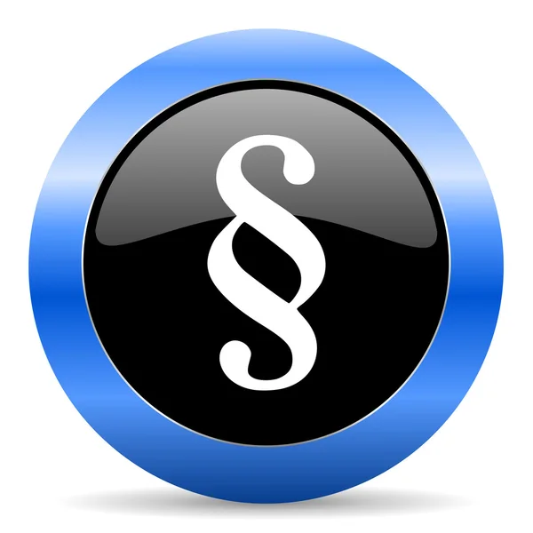 Odstavec modrý lesklý ikona — Stock fotografie