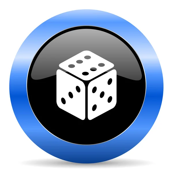 Spel blauwe glanzende pictogram — Stockfoto