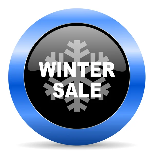 Winter sale blue glossy icon — Stock Photo, Image