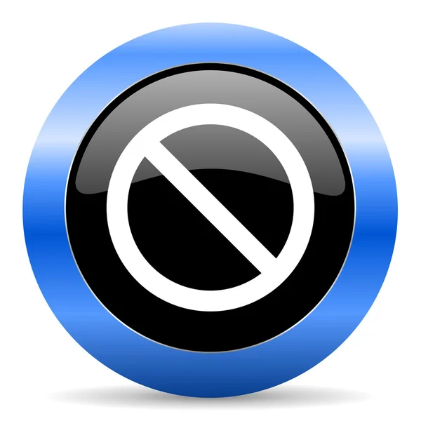 Zugang zu blauem Hochglanz-Symbol verweigert — Stockfoto