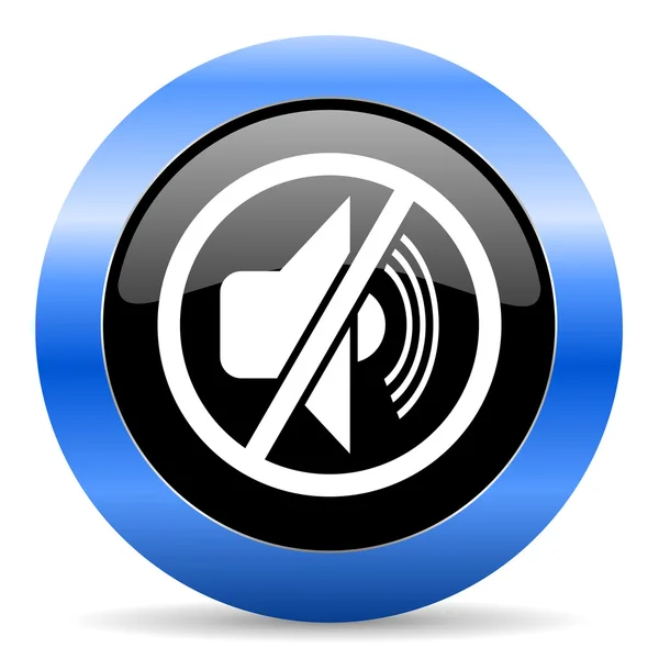 Mute blue glossy icon — Stock Photo, Image