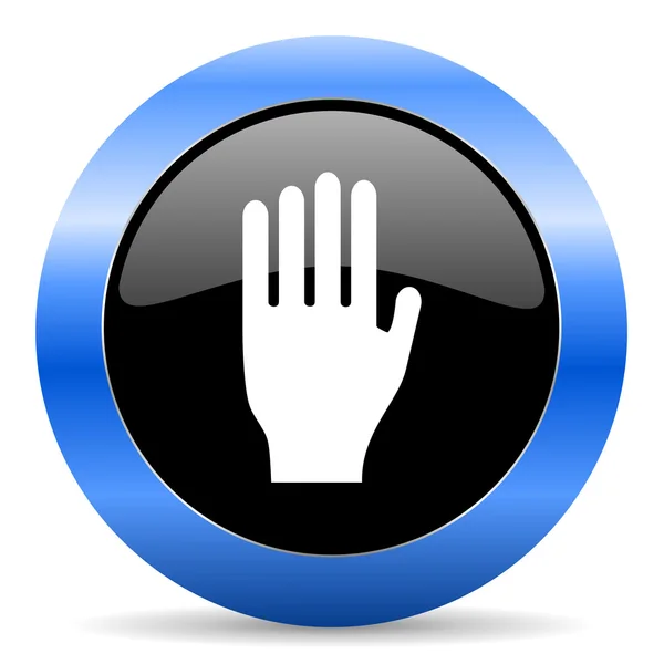 Stop blue glossy icon — Stock Photo, Image