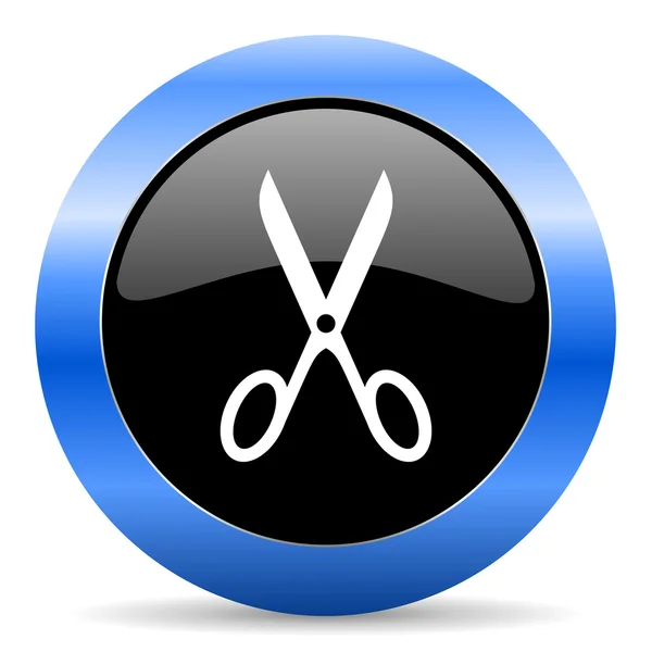 Scissors blue glossy icon — Stock Photo, Image