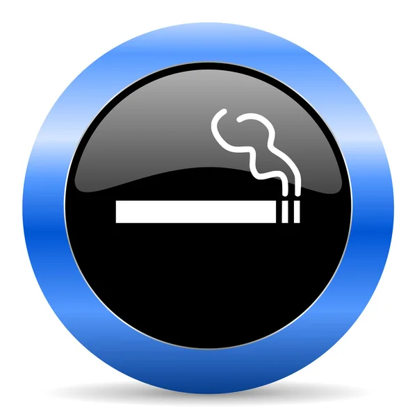 Cigarrillo icono brillante azul — Foto de Stock