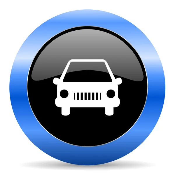 Auto blauwe glanzende pictogram — Stockfoto
