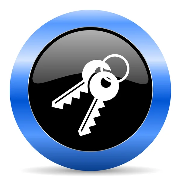 Keys blue glossy icon — Stock Photo, Image