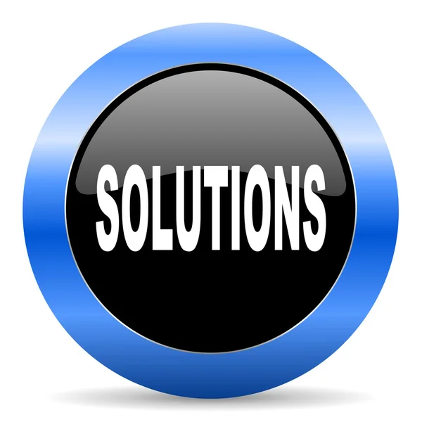 Solutions blue glossy icon — Stock Photo, Image