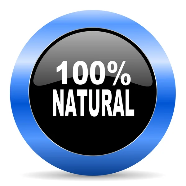 Natural blue glossy icon — Stock Photo, Image