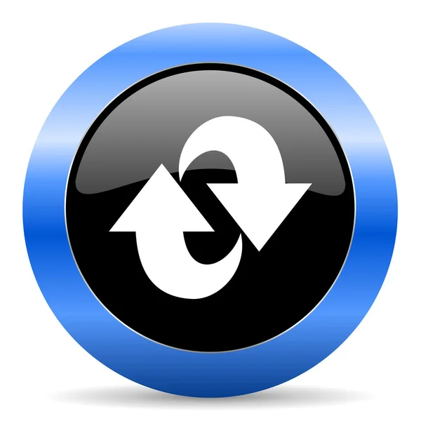 Rotation blå blanka ikonen — Stockfoto