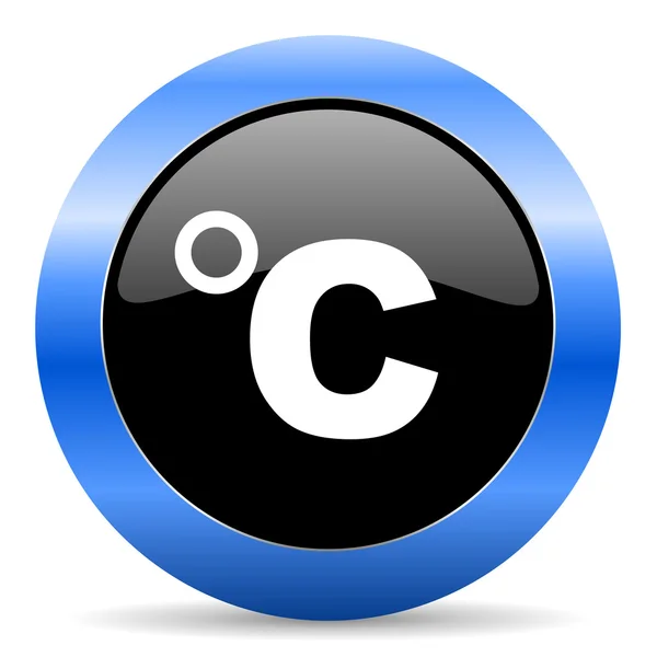 Celsius ícone brilhante azul — Fotografia de Stock
