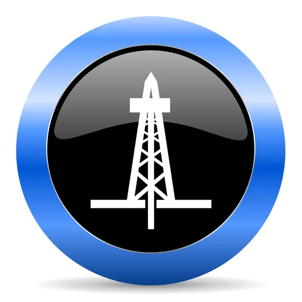Drilling blue glossy icon — Stock Photo, Image