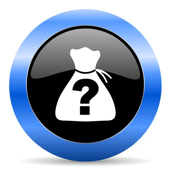 Riddle blue glossy icon — Stock Photo, Image