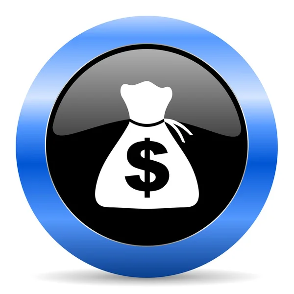 Geld blaues Hochglanz-Symbol — Stockfoto