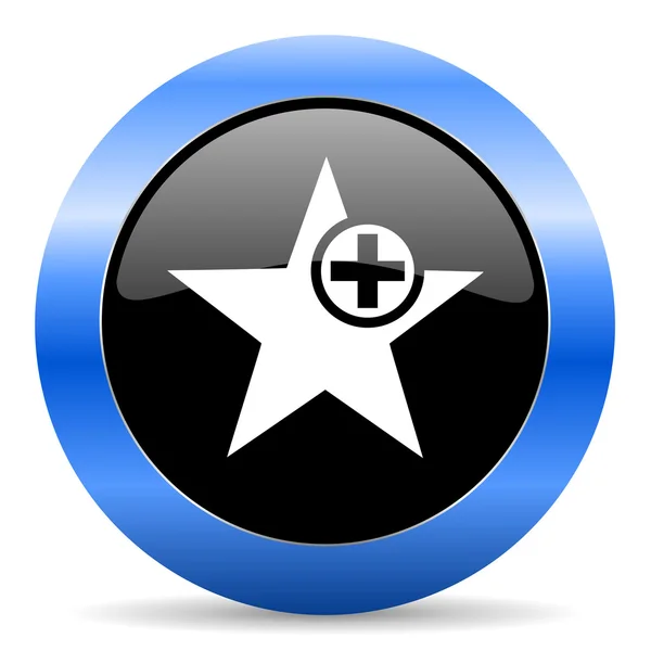 Estrela ícone brilhante azul — Fotografia de Stock