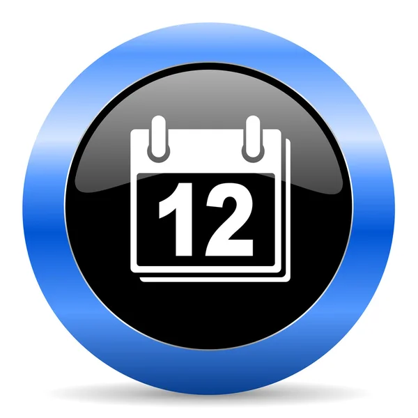 Calendar blue glossy icon — Stock Photo, Image