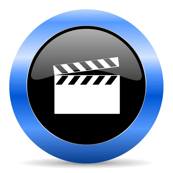 Video blå glänsande ikon — Stockfoto