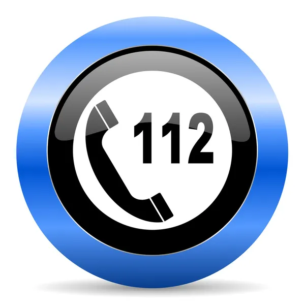Emergency call blue glossy icon — Stock Photo, Image