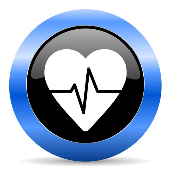 Pulse blue glossy icon — Stock Photo, Image