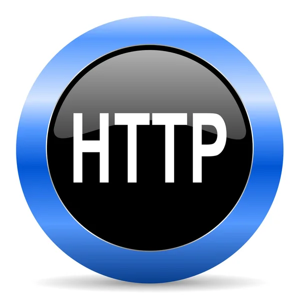 Http blue glossy icon — Stock Photo, Image