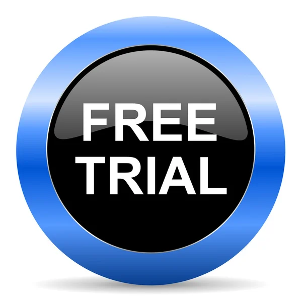 Free trial blue glossy icon — Stock Photo, Image