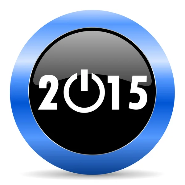 Nuevo año 2015 icono brillante azul — Foto de Stock