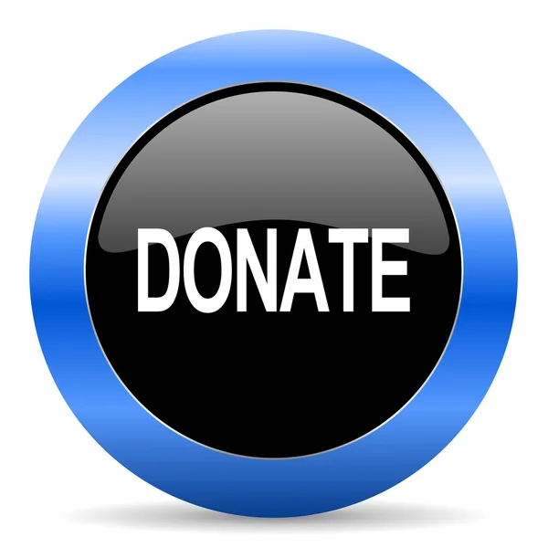 Donate blue glossy icon — Stock Photo, Image