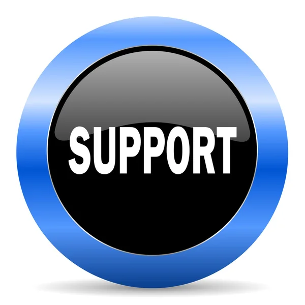 Support blue glossy icon — Stock Photo, Image