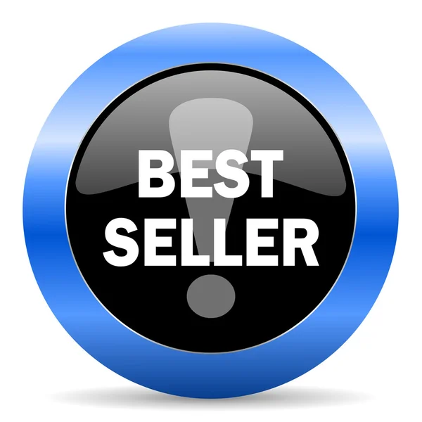 Melhor vendedor ícone brilhante azul — Fotografia de Stock