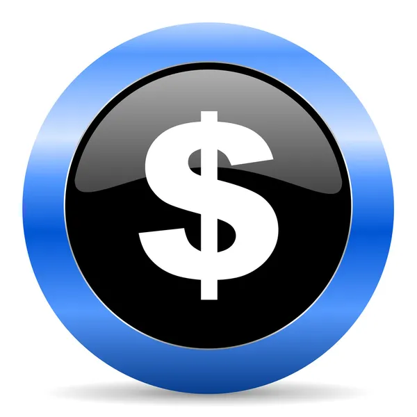 Dollar blue glossy icon — Stock Photo, Image