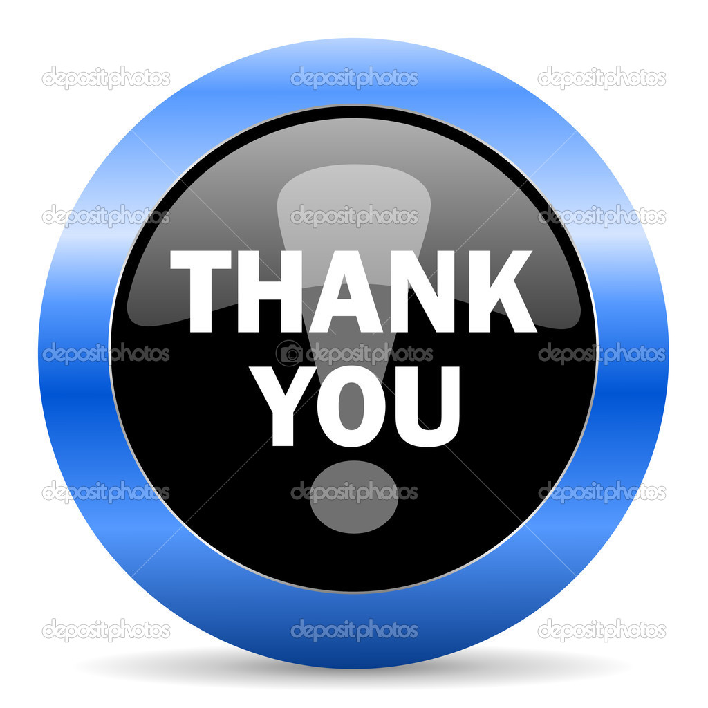 Thank you blue glossy icon — Stock Photo © alexwhite #45948385