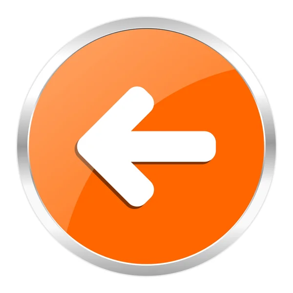 Left orange glossy icon — Stock Photo, Image