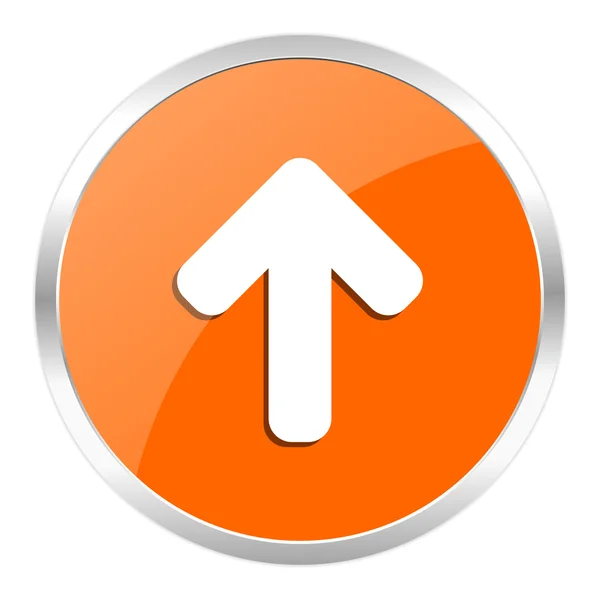 Upp orange glansig ikon — Stockfoto