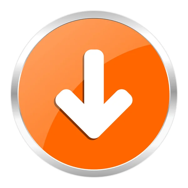 Download orange glossy icon — Stock Photo, Image