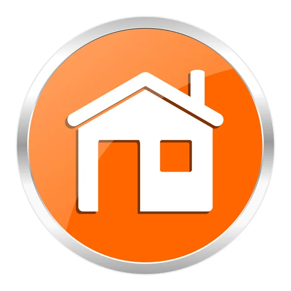 Dům oranžové lesklé ikona — Stock fotografie