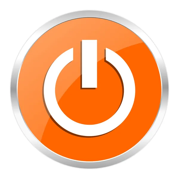 Power orange glossy icon — Stock Photo, Image