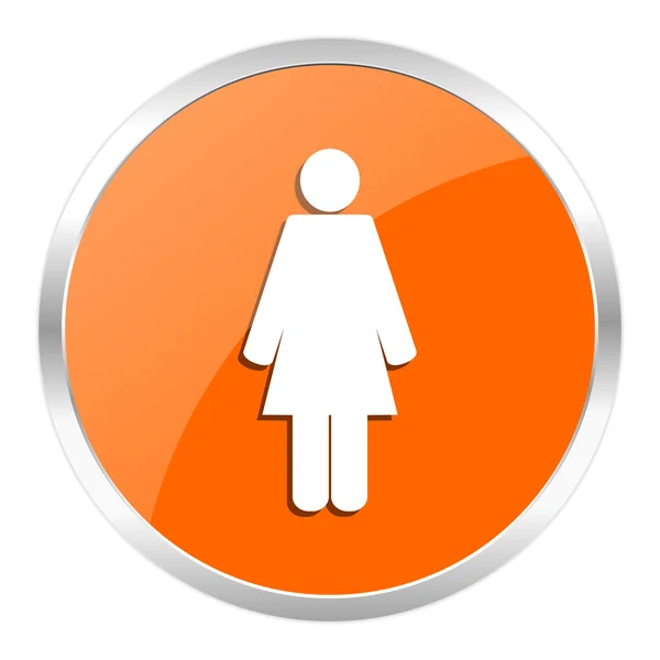 Ikona kobiece pomarańczowy — Zdjęcie stockowe