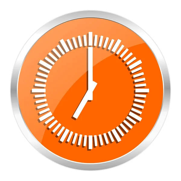 Time orange glossy icon — Stock Photo, Image