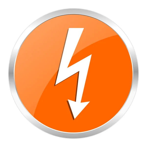 Bolt orange glossy icon — Stock Photo, Image