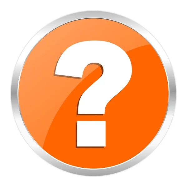 Question mark orange glossy icon — Stock Photo, Image