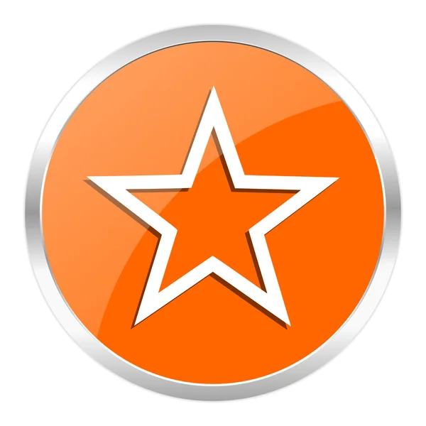 Estrela laranja ícone brilhante — Fotografia de Stock