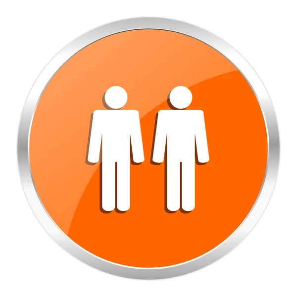 Couple orange glossy icon — Stock Photo, Image