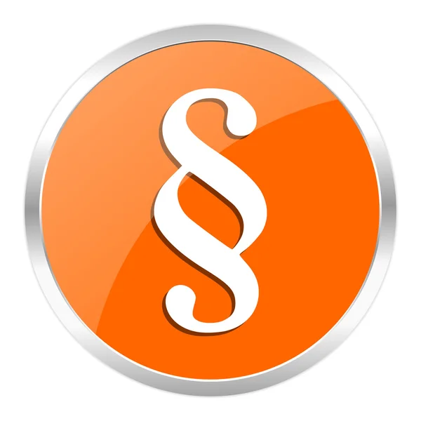 Paragraph orange glossy icon — Stock Photo, Image