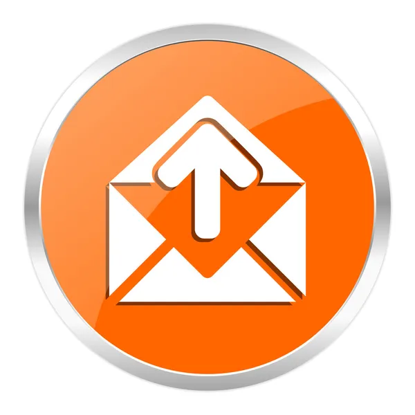 Email orange glossy icon — Stock Photo, Image